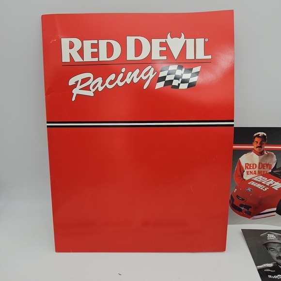 Vintage Nascar Press Kit Red Devil Enamels Racing Tommy Houston Media Guide #6 - Picture 5 of 7